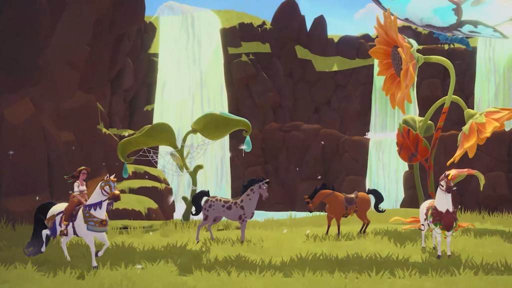 Horses in wishblossom ranch in disney dreamlight valley