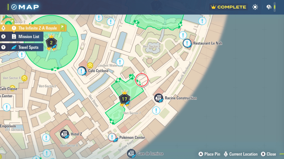 Racine Construction location in Legends ZA