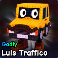 Luis Traffico brainrot from Plants vs Brainrots Roblox experience.