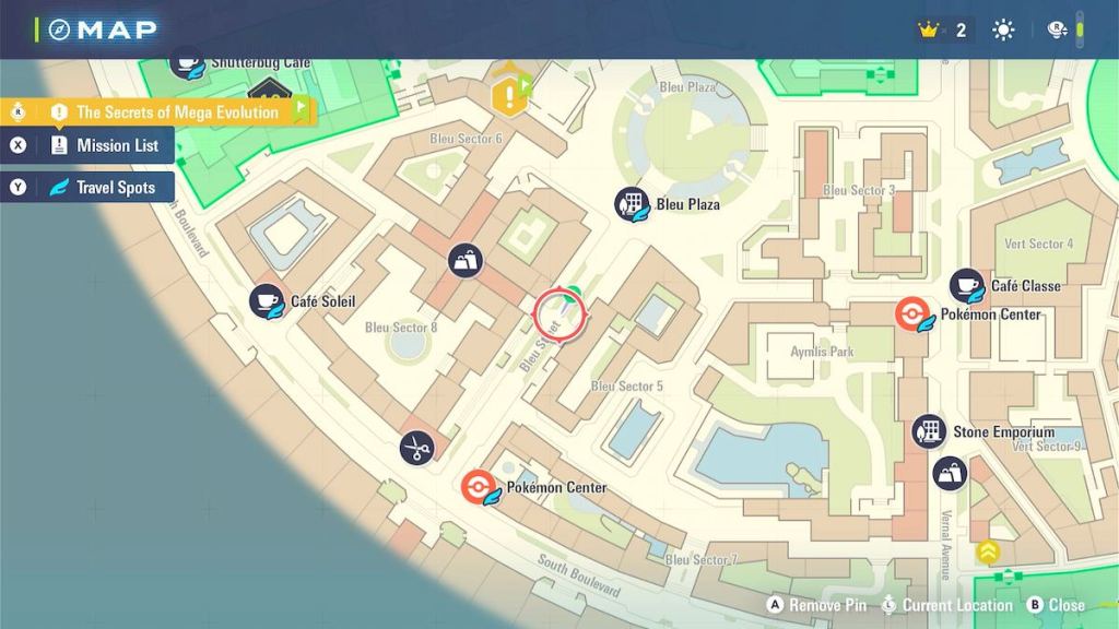 The path in Bleu Street where you find orange Flabébé.