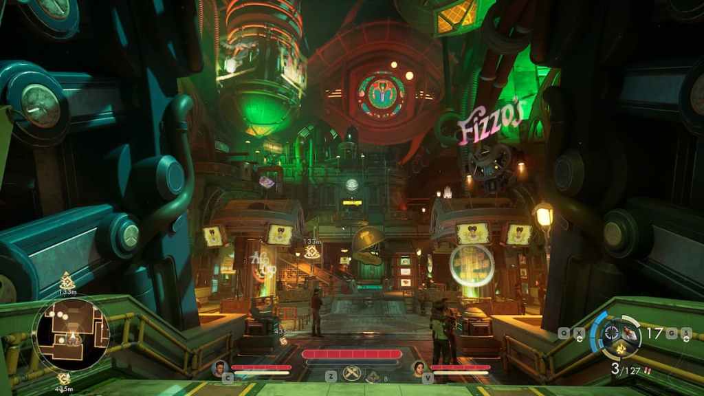 A space station market in The Outer Worlds 2.