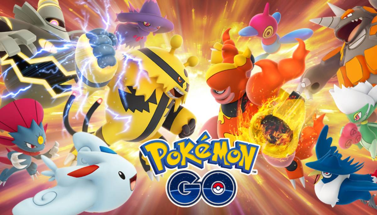 Key art for Pokémon Go shows multiple Pokemon heading towards each other in battle