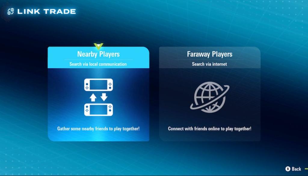 Link Trade menu in Pokémon Legends: ZA