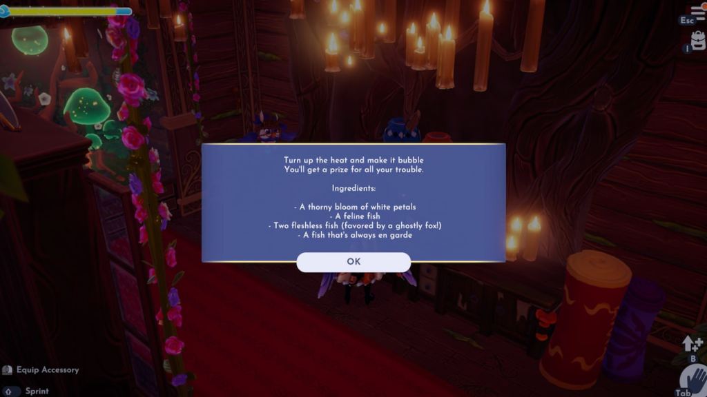 potion ingredient hints in disney dreamlight valley