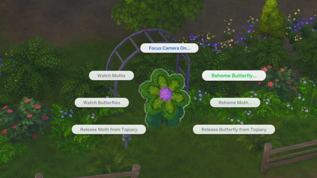 rehome butterfly or moth option in the sims 4