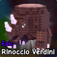 Rinoccio Verdini brainrot from Plants vs Brainrots Roblox experience.