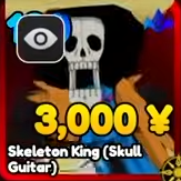 Skeleton King (Skull Guitar) unit from Anime Rangers X Roblox experience.
