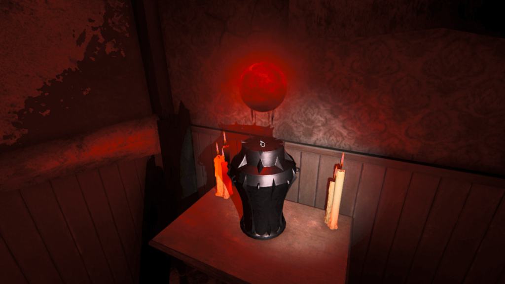 A totem on a table in phasmophobia