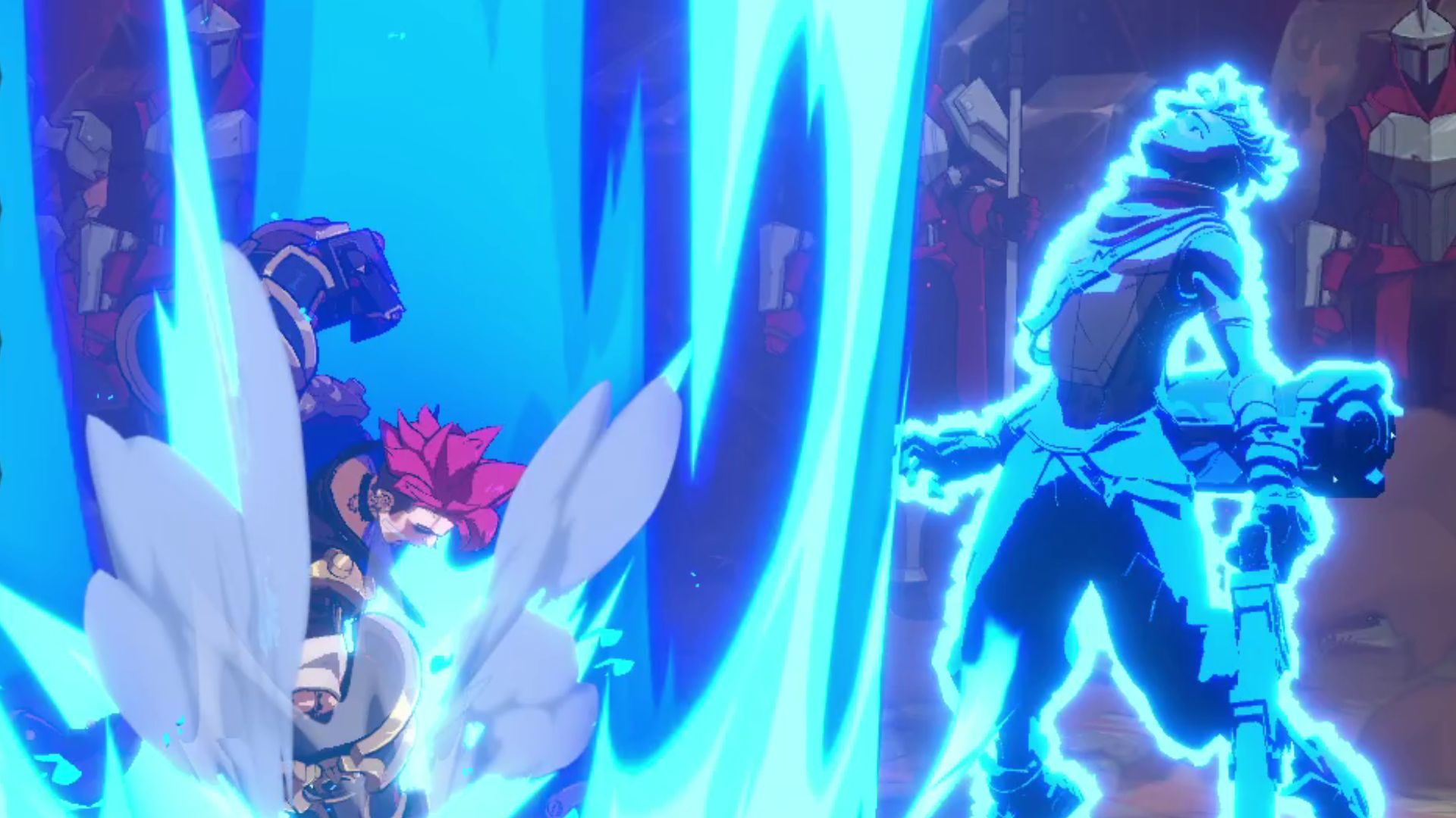 Vi landing a combo on Ekko in 2XKO