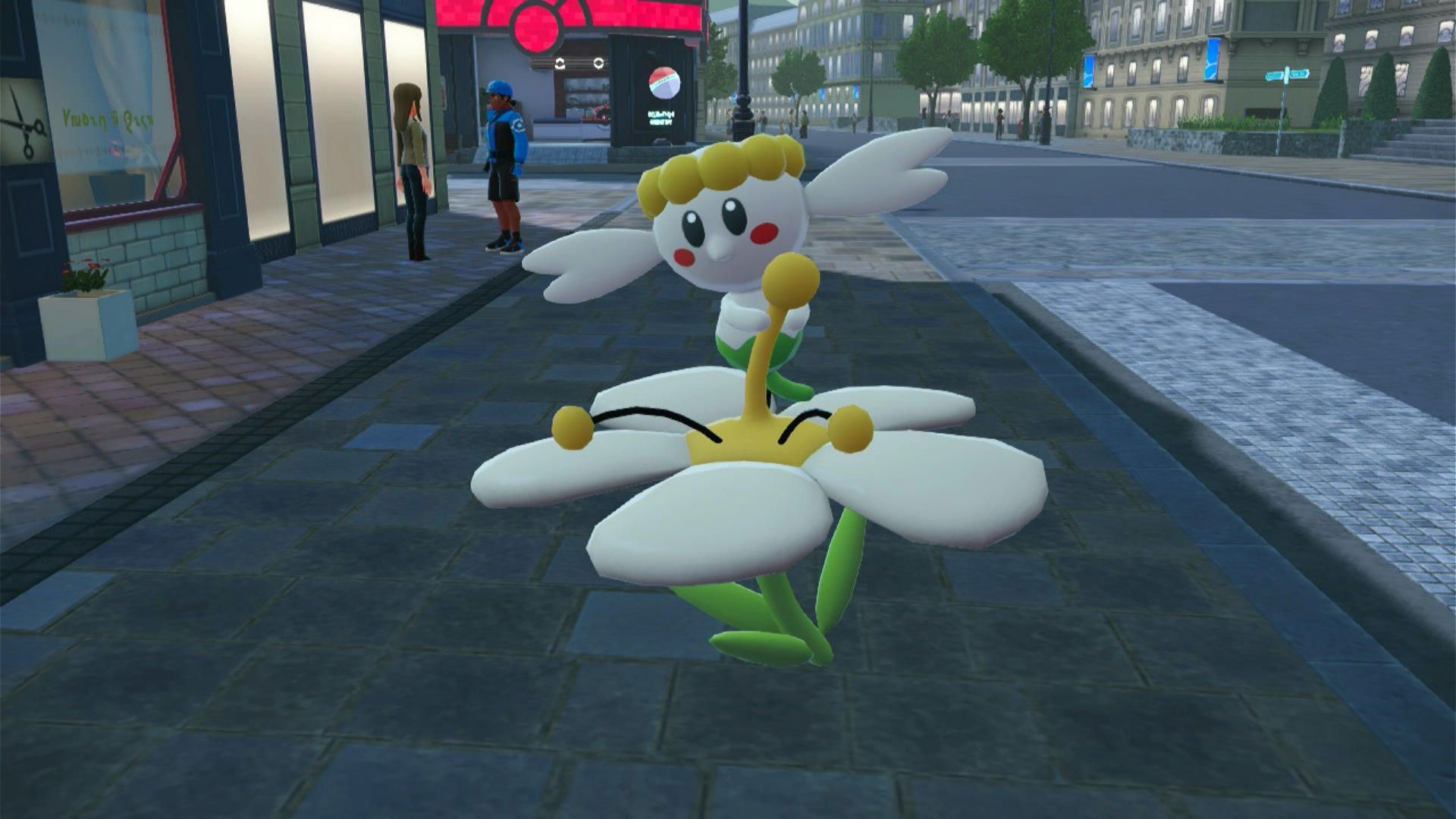 A white Flabébé in Pokémon Legends: Z-A