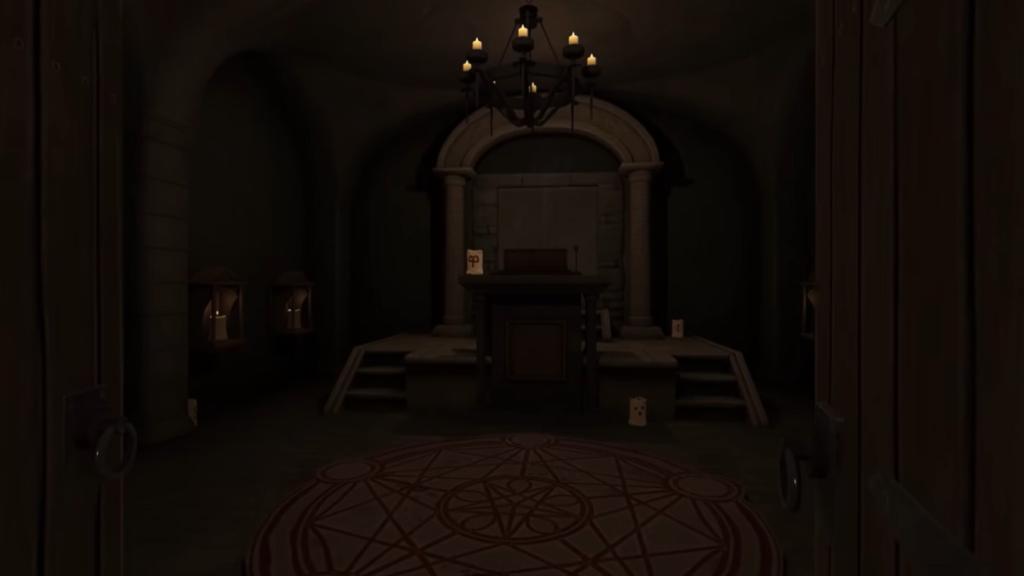The Chapel with pentagram on the floor