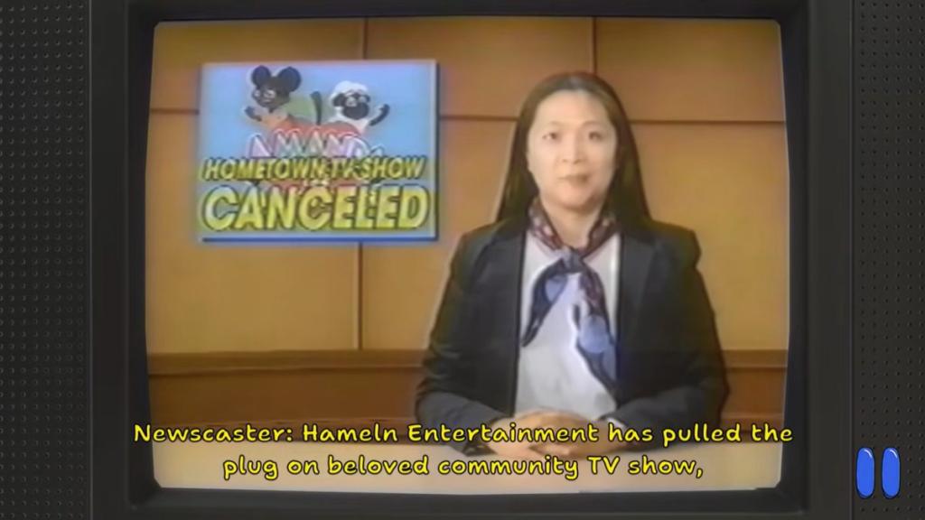 Newcaster on the cancellation of the Amanda the Adventurer tv show