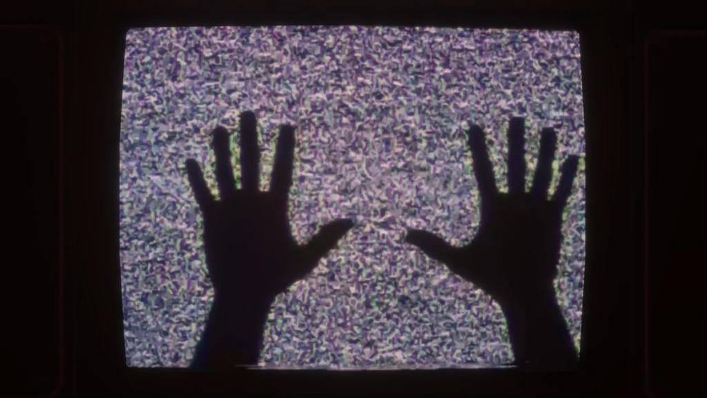 Hands pressed against static