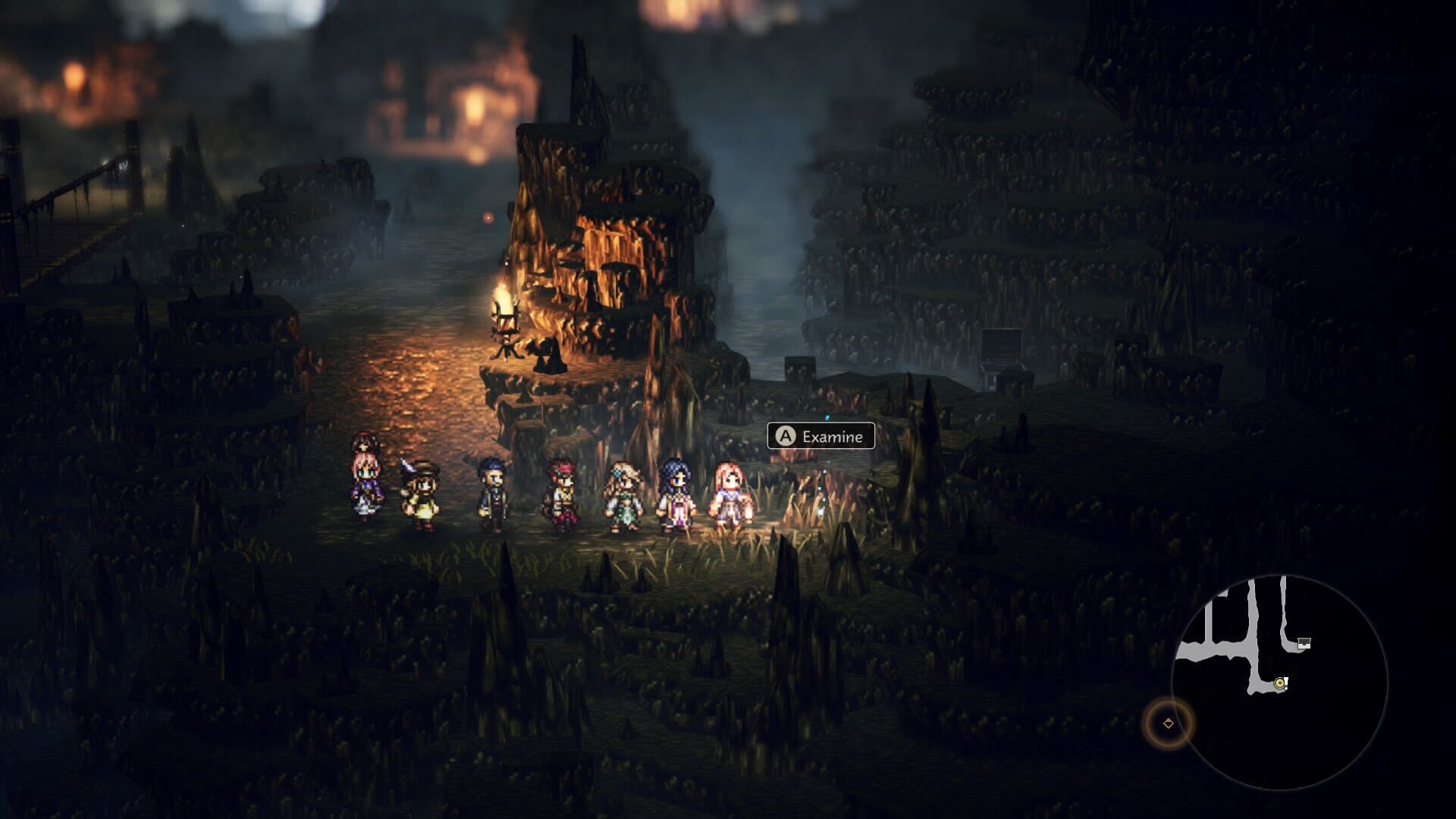 A screenshot from Octopath Traveler 0 showing Avinea on the ground