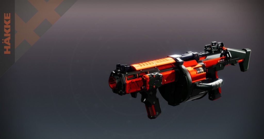 The Outrageous Fortune heavy grenade launcher, with the red hue from Pinnacle ops.