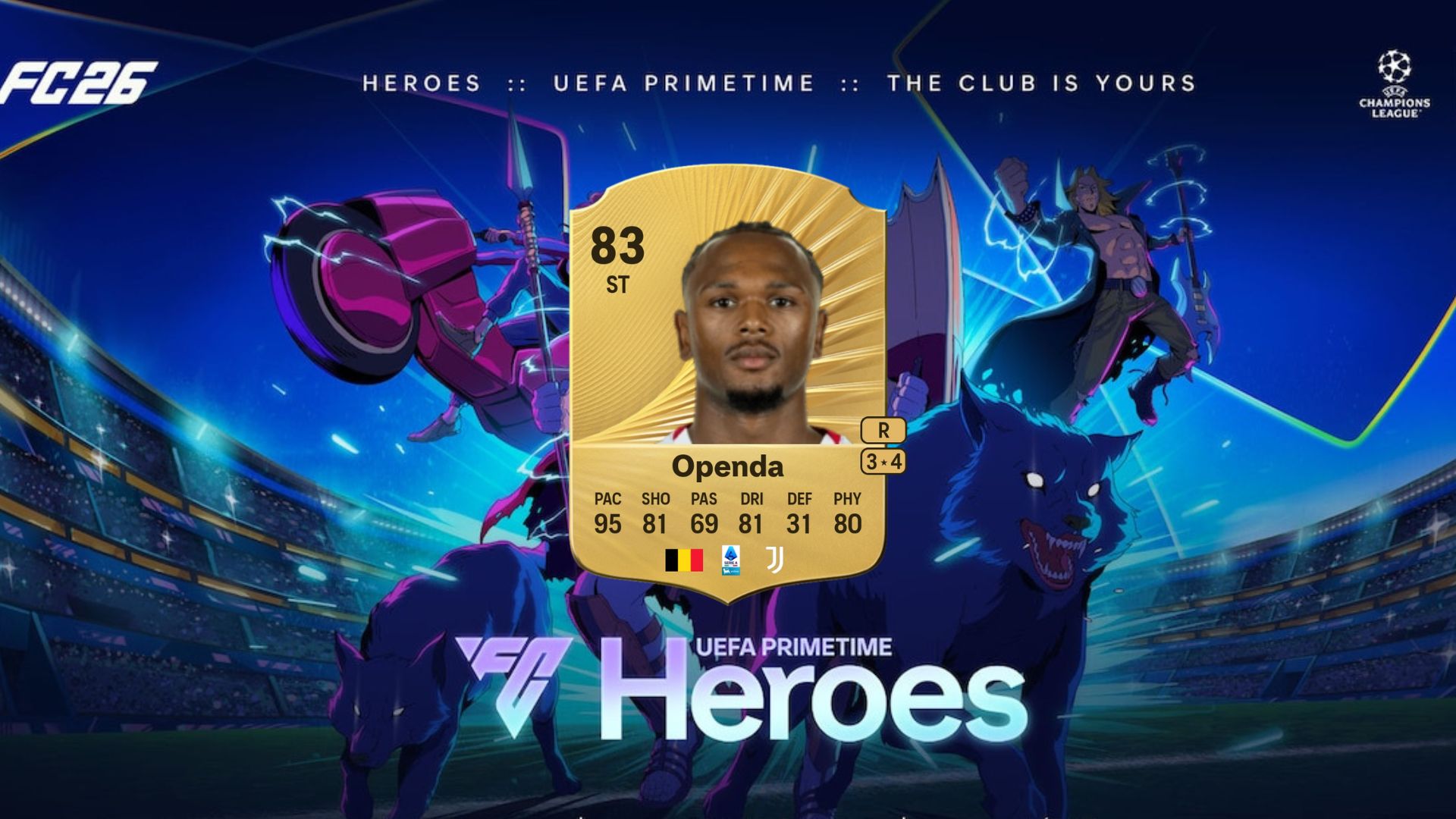 Lois Openda's base card in FC 26 Ultimate Team