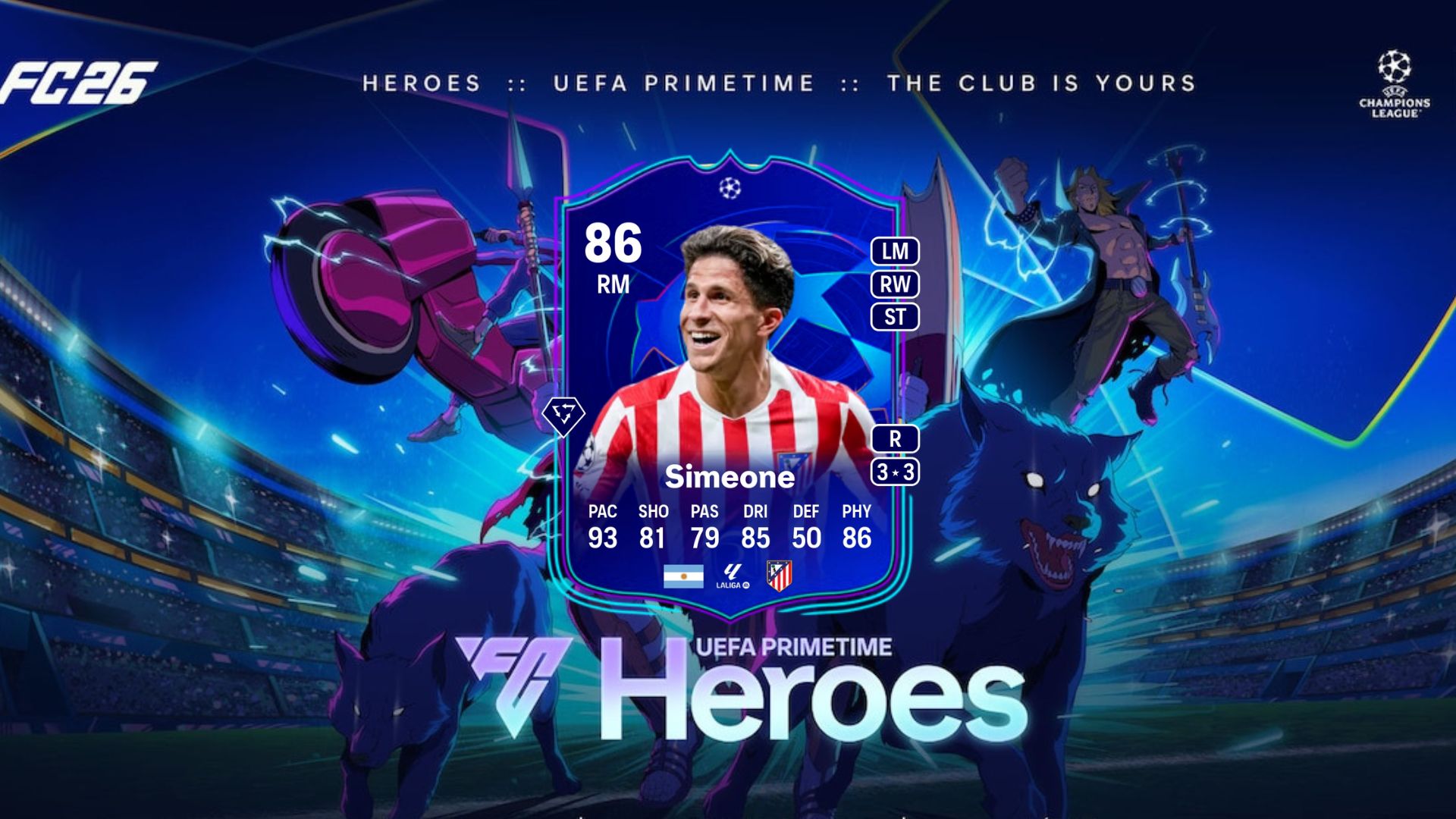 Simeone Primetime card in FC 26 Ultimate Team