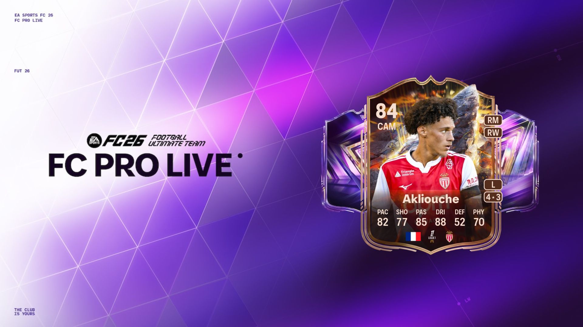 Akliouche Cornerstones item in FC 26 Ultimate Team