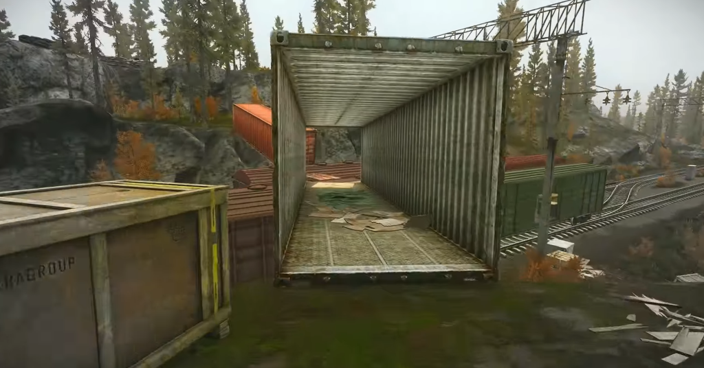 Containers leading to the  Smuggler's Escape Tunnel