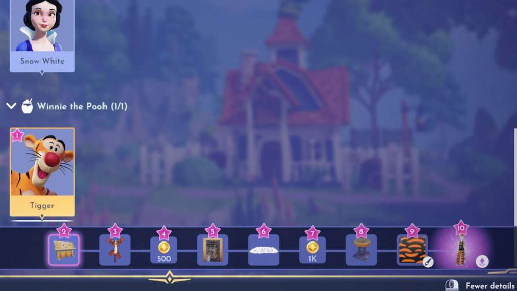 All tigger rewards in disney dreamlight valley