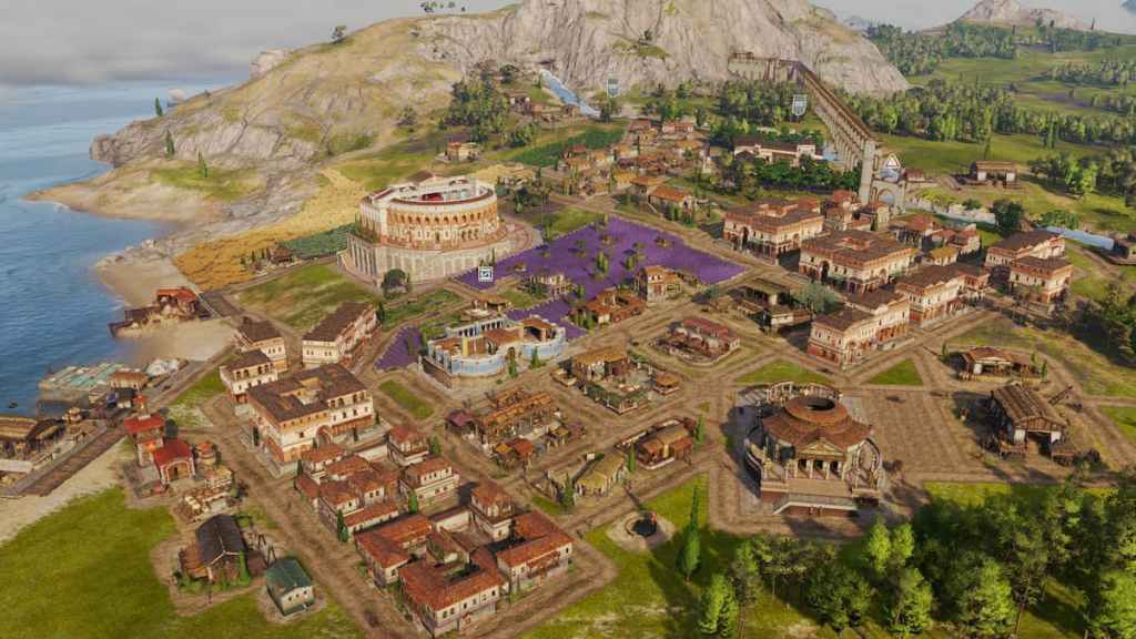 A Roman city in Anno 117 Pax Romana.