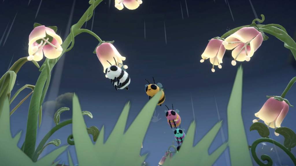 Bees flying through Pixie Acres in disney dreamlight valley