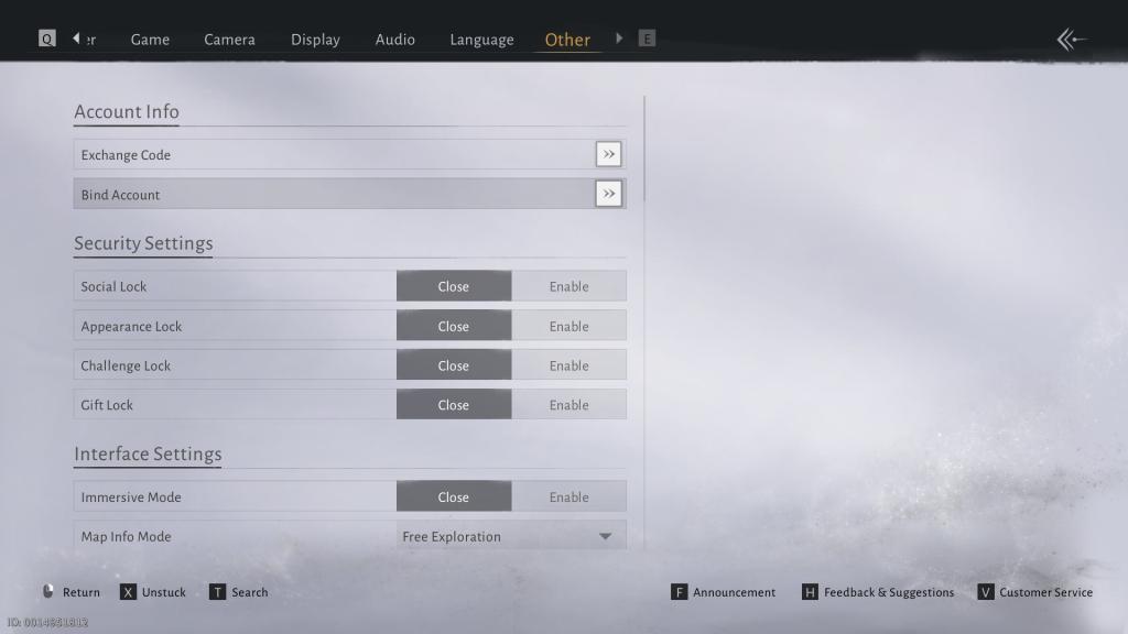 Bind option in Where Winds Meet