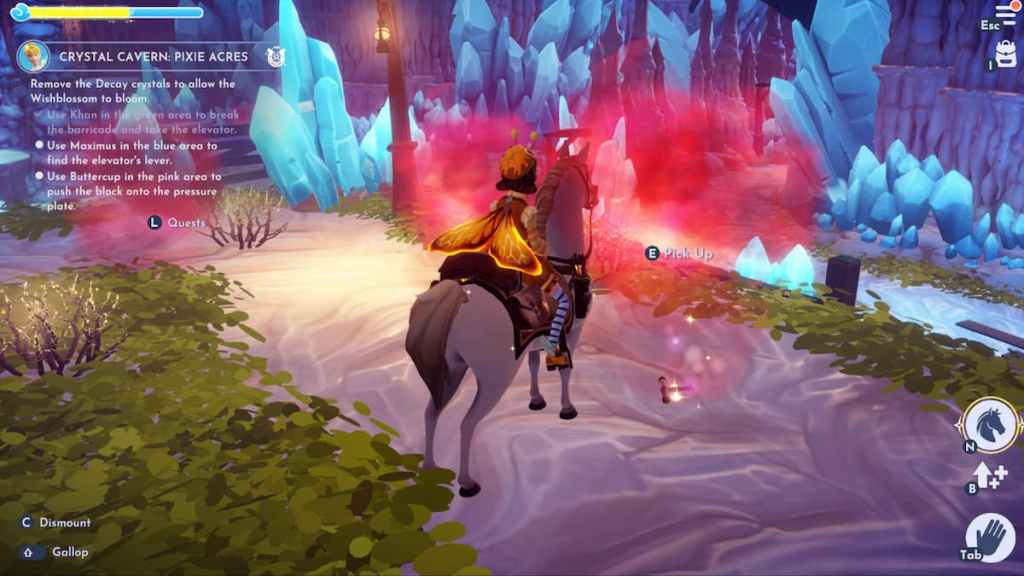 Lever on the ground in blue area in disney dreamlight valley