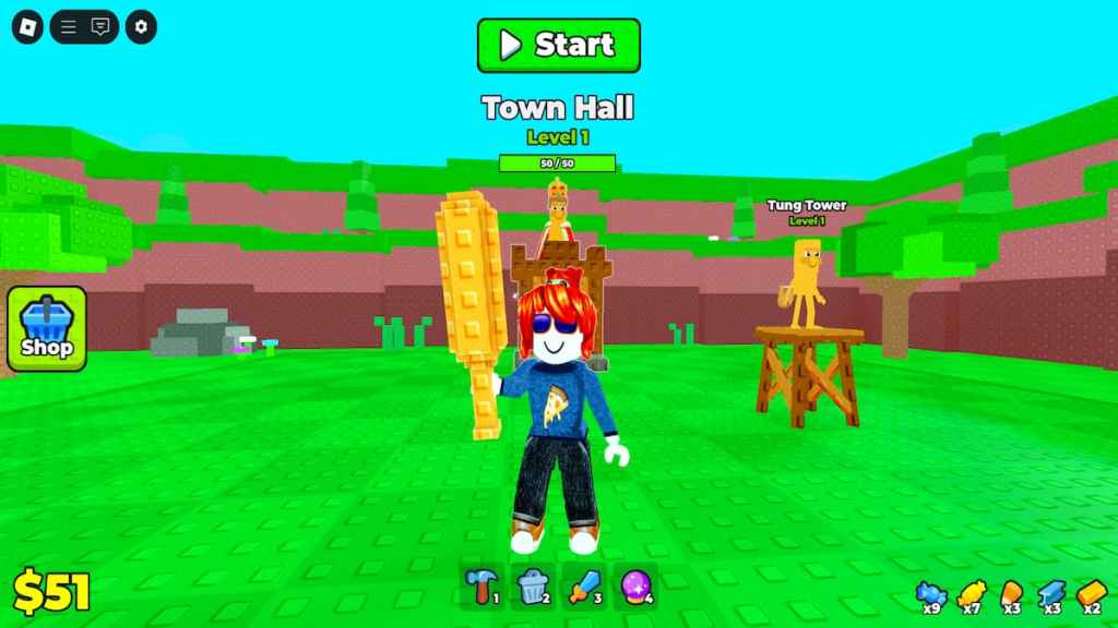 In-game screenshot of Brainrot Royale. 