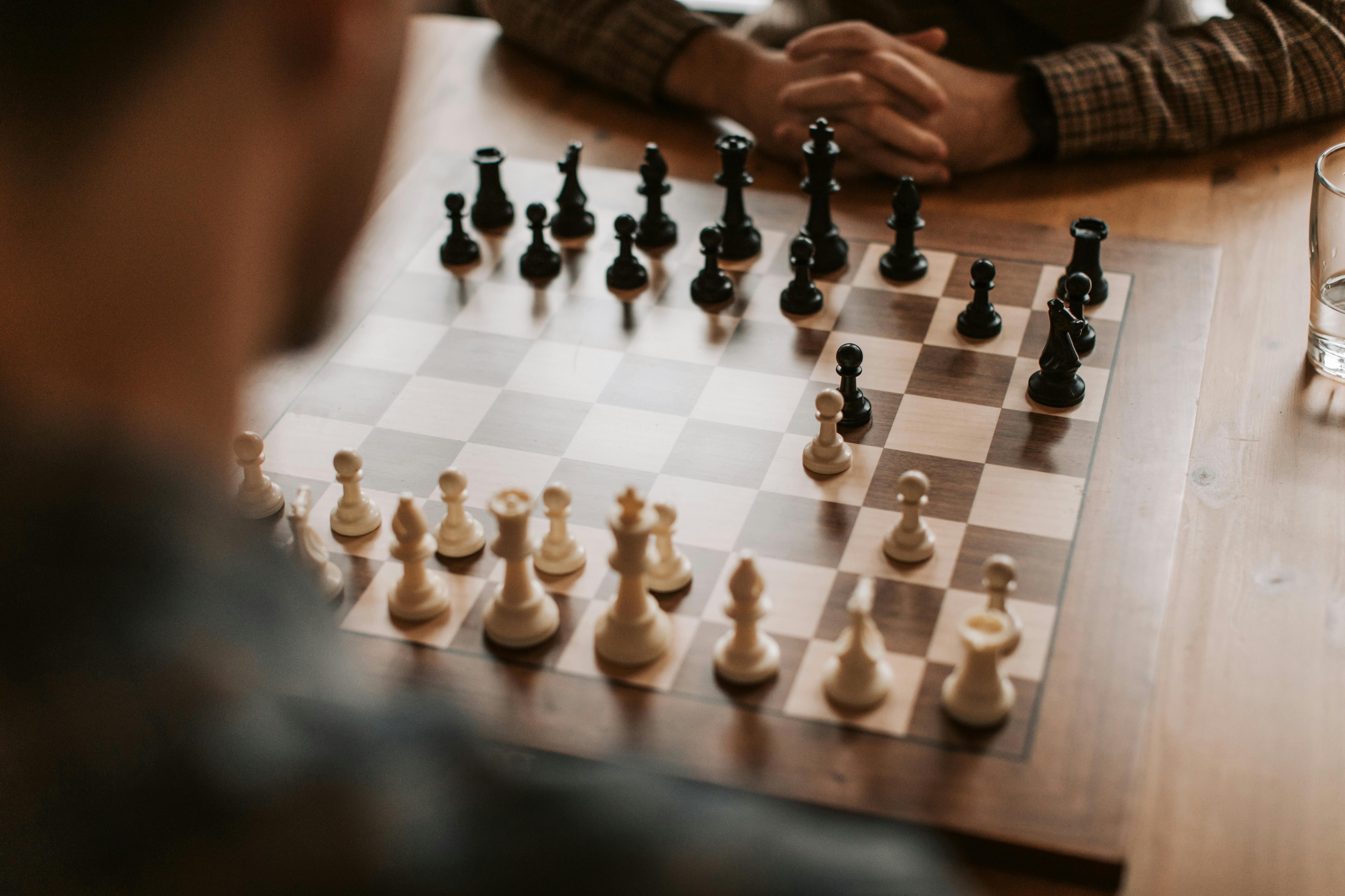 Two players playing over-the-board chess