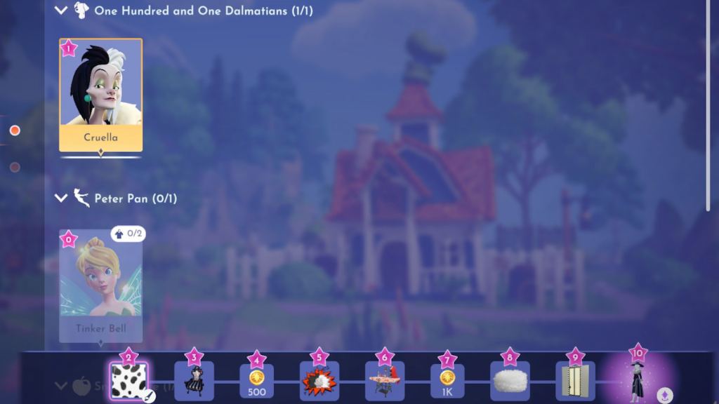All cruella rewards in disney dreamlight valley