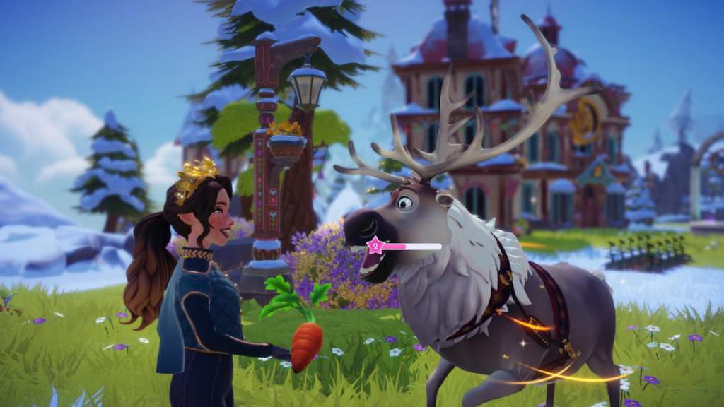 Feeding Sven in disney dreamlight valley
