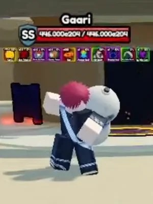 Gaari secret boss from Anime Eternal Roblox experience.