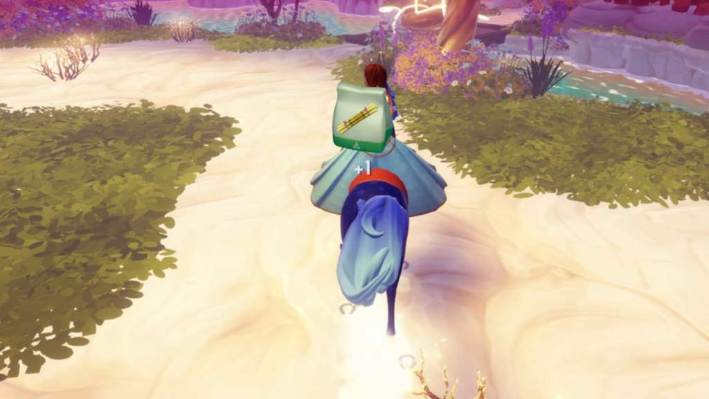 galloping over a dead wishblossom in disney dreamlight valley