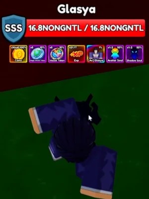 Glasya secret boss from Anime Eternal Roblox experience.