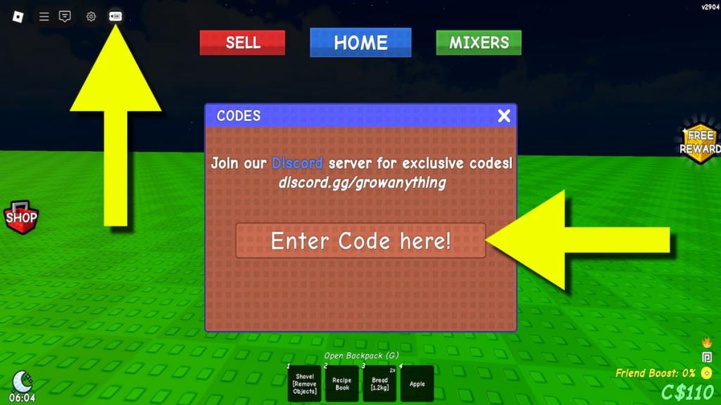 How to redeem Grow Anything codes