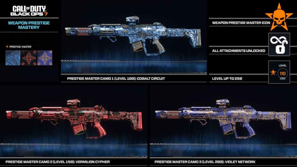 BO7 Weapon Prestige Mastery