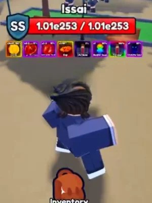 Issai secret boss from Anime Eternal Roblox experience.