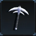 Platinum Pickaxe from The Forge Roblox experience.