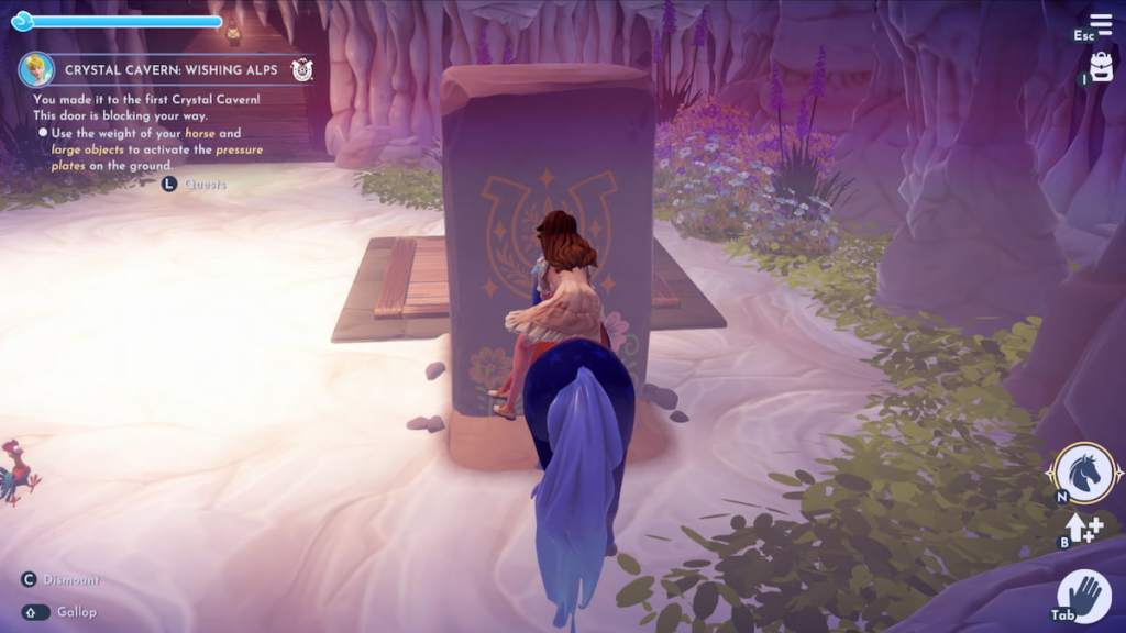 Pushing stone block in disney dreamlight valley