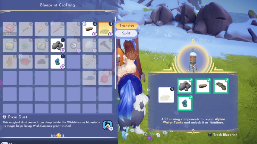 repairing water tower blueprint in disney dreamlight valley