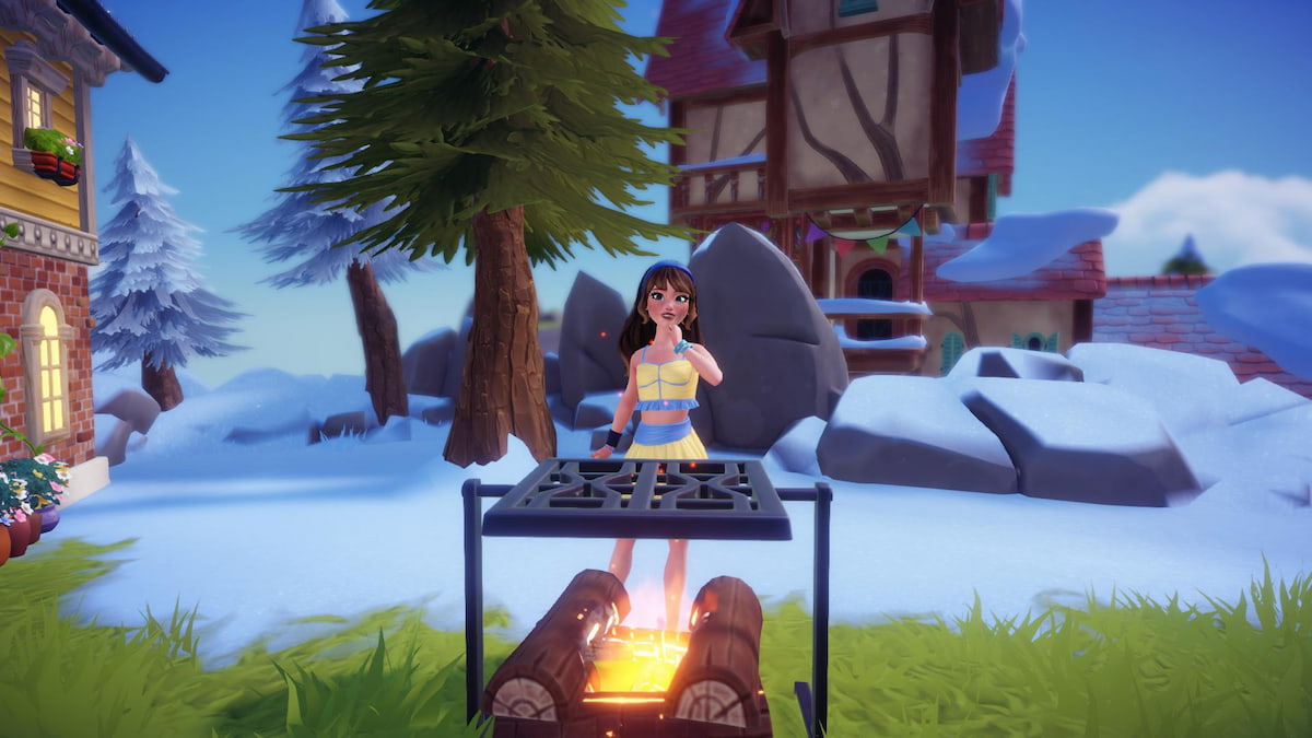 Standing by cooking station disney dreamlight valley