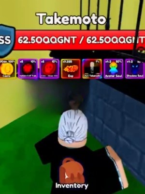 Takemoto SS boss from Anime Eternal Roblox experience.