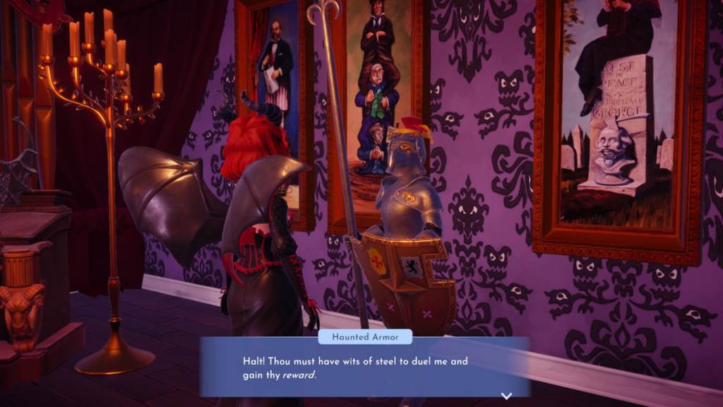 Talking to armor in disney dreamlight valley