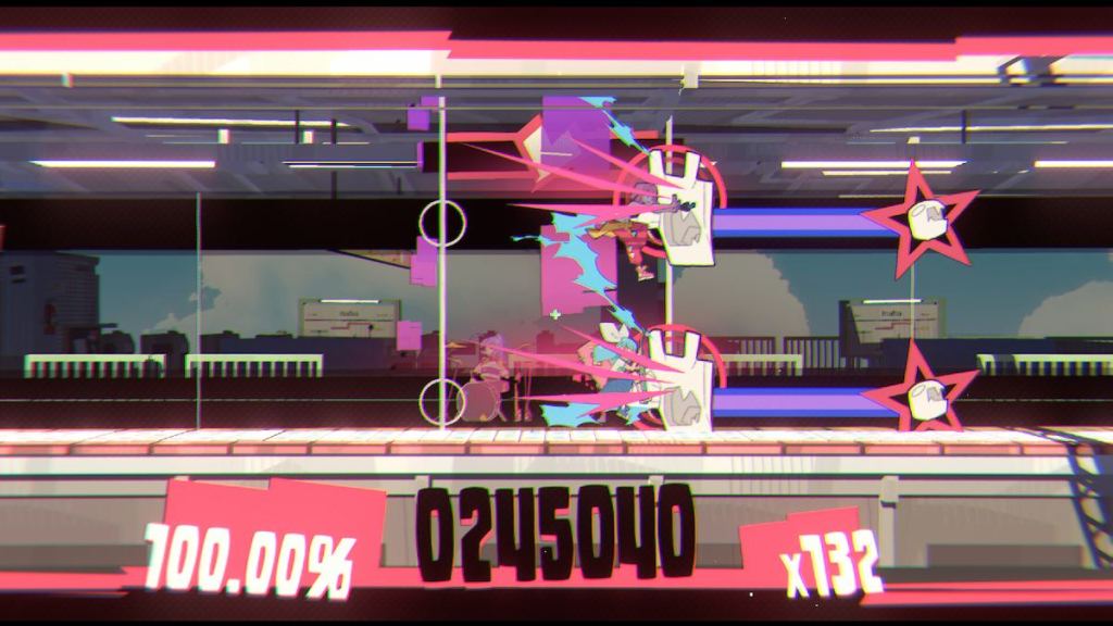 Two characters in Unbeatable showing up in a game's track.