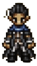 Bargello, a man with a dark ponytail and thieves clothing.
