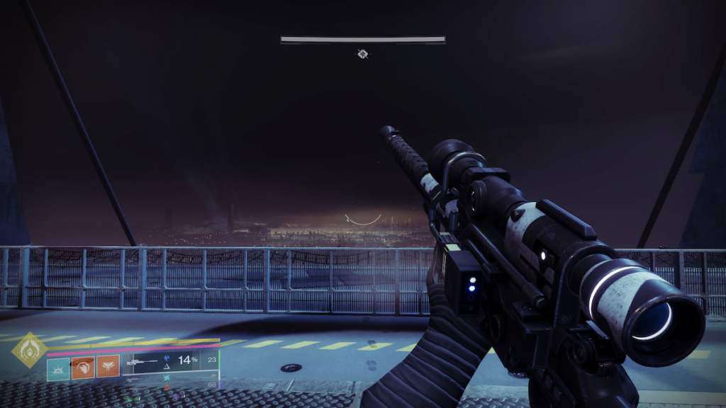 A guardian reloads the Conspiracy Honed sniper rifle at the same time as indicated on the crosshairs, granting them a period of smaller heat generation.