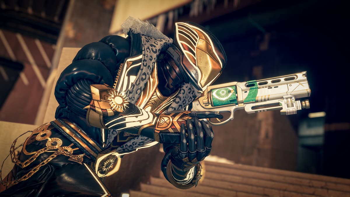 A Warlock using the Renegades Trials armor set in Destiny 2.