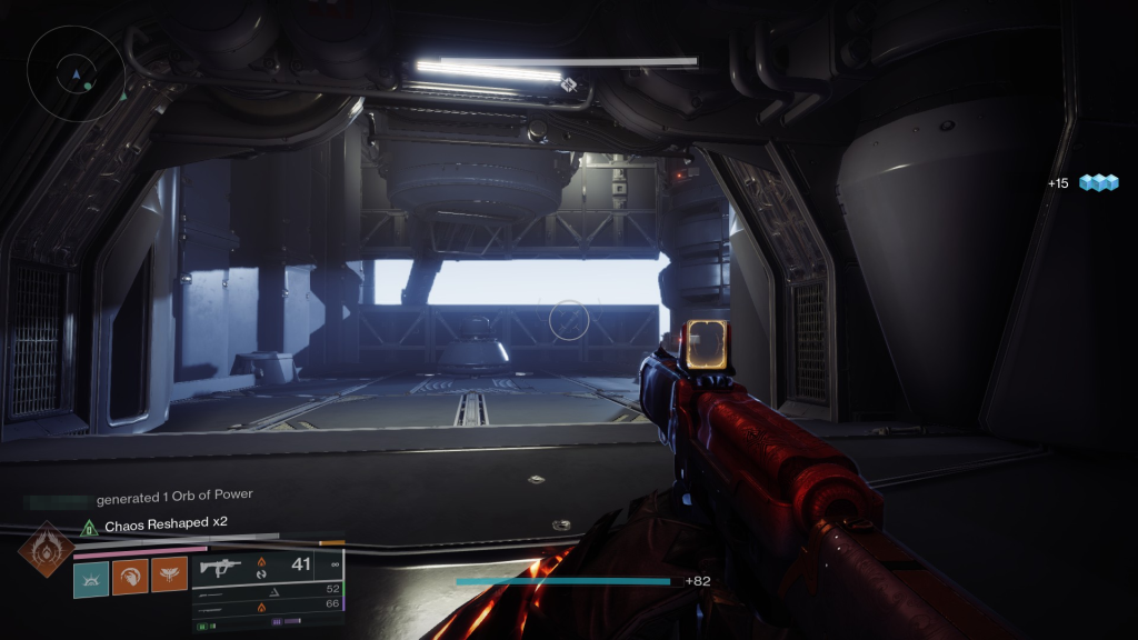The first collectible in the Equilibrium dungeon in Destiny 2, located inside the ship after the second encounter.