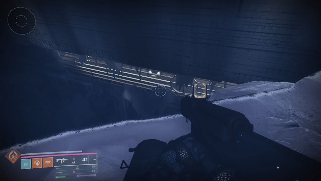 A Taken Blight hidden behind a grated room in Fire and Ice in Destiny 2.